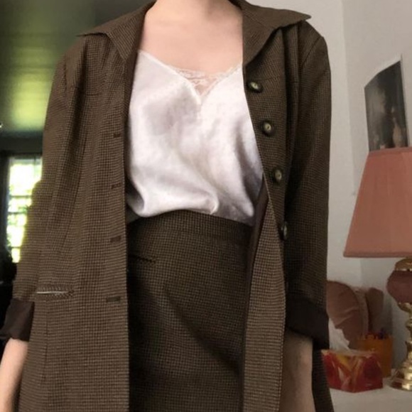 3/20$⭐️Chic 80s vintage checkered blazer - Picture 4 of 8